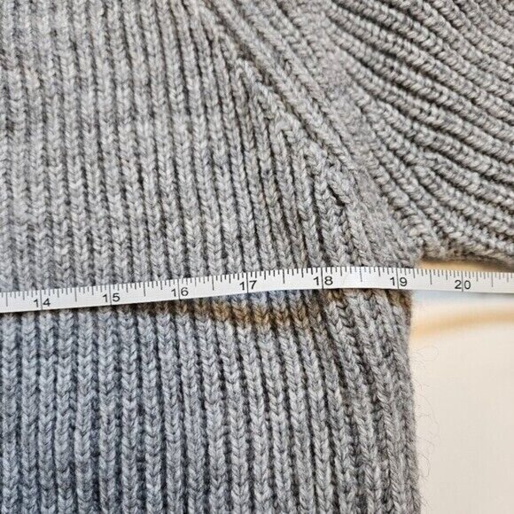 Contemporaine Sweater Women S Gray Exclusive Simons Chunky Ribbed Knit Oversized - Picture 5 of 16
